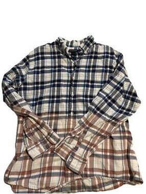 Men's Long Sleeve Button-Up Shirt Lands End AC/DC Rock Band Blow Up Your Video